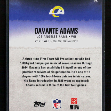 2025 Topps Signature Class Davante Adams #82 Green 115/175