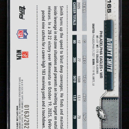2026 Topps DeVonta Smith #165 Gold 0163/2026