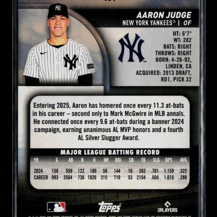 2025 Topps Stadium Club Aaron Judge #139 Sepia