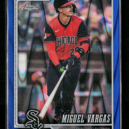 2026 Topps Chrome Miguel Vargas #49 Blue Wave Refractor 099/150
