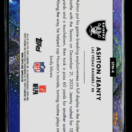 2025 Topps Chrome Ashton Jeanty #STN-4 RC