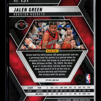2025 Panini Mosaic Jalen Green #131 Genesis