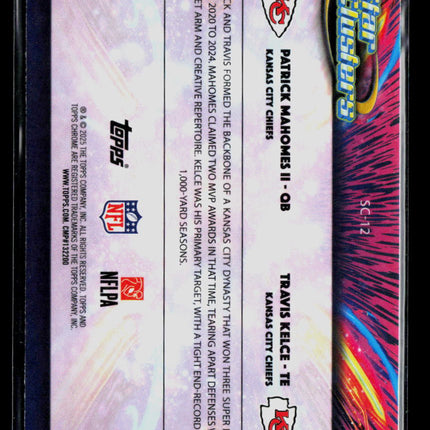 2025 Topps Chrome Travis Kelce Patrick Mahomes II #SC-12