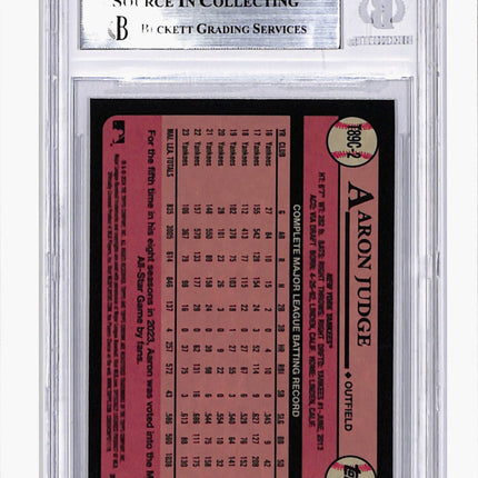 2024 Topps '89 Topps Silver Pack Chrome Aaron Judge Mojo Refractor BGS 8.5