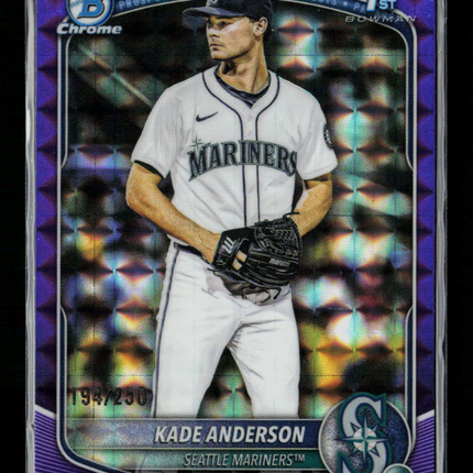 2025 Bowman Chrome Draft Kade Anderson #BDC-3 Purple Geometric Refractor 194/250