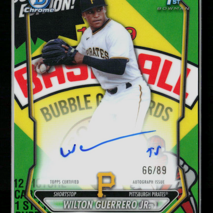 2026 Bowman Chrome Wilton Guerrero Jr. #CPA-WG Packfractor 66/89 Auto