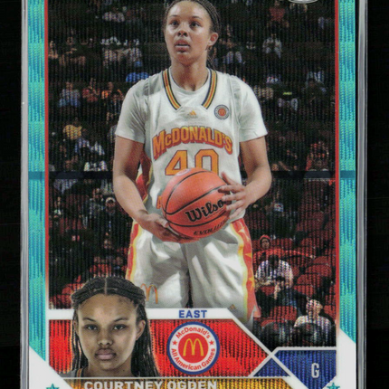 2023 Topps Chrome McDonald's All American Courtney Ogden #32 Aqua Wave /199