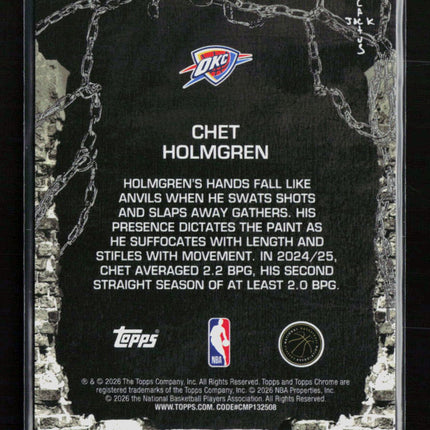 2026 Topps Chrome Cactus Jack Chet Holmgren #37 /75