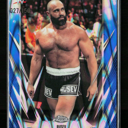2026 Topps Chrome WWE Rusev #50 Blue Wave Refractor 027/150
