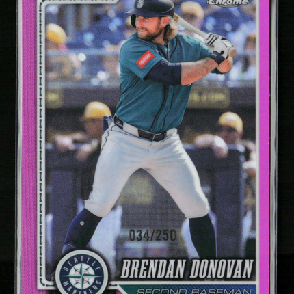 2026 Topps Chrome Brendan Donovan #68 Pink Refractor 034/250