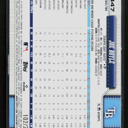 2026 Topps Series Two Joe Boyle #447 Purple /250