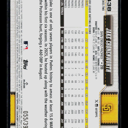 2026 Topps Series Two Jake Cronenworth #438 Yellow Crackle /399