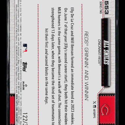 2026 Topps Series Two Elly De La Cruz Will Benson #553 Yellow 122/399