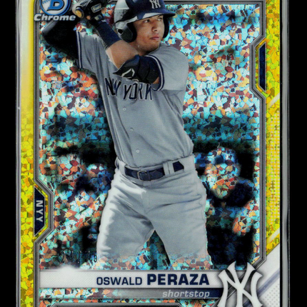 2021 Bowman Chrome Oswald Peraza #BCP-50 Yellow /75