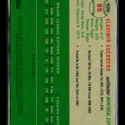 1998 Topps Chrome Platinum Anniversary Vladimir Guerrero #95 Refractor