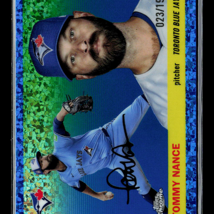 2025 Topps Chrome Platimum Tommy Nance #378 Blue Sparkle Refractor 023/199