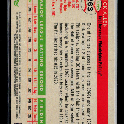 2025 Topps Chrome Anniversary Dick Allen #263 Blue 199/199