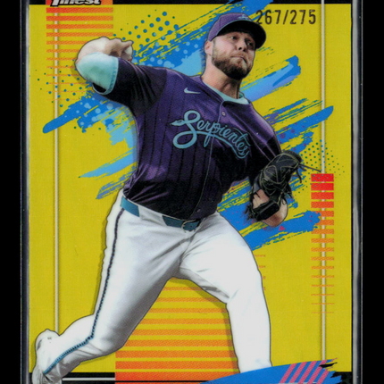 2026 Topps Finest Corbin Burnes #121 Yellow Refractor 267/275