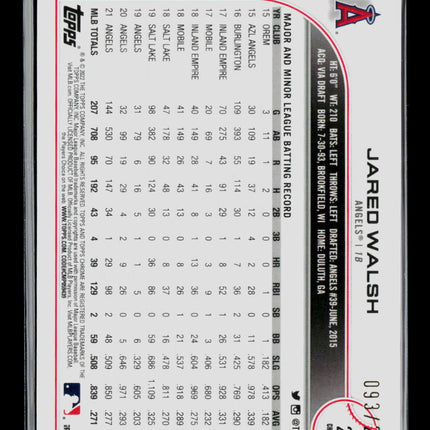 2022 Topps Chrome Jared Walsh #24 Purple RayWave /299
