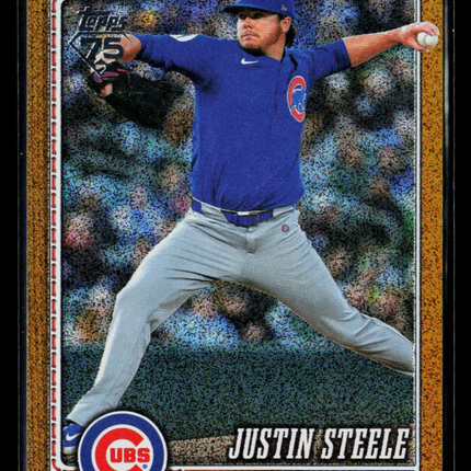 2024 Topps Series 2 Justin Steele #486 Gold Crackle /50