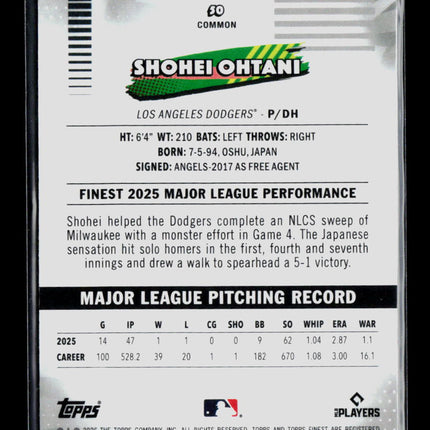 2026 Topps Finest Shohei Ohtani #50
