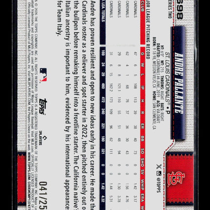 2026 Topps Andre Pallante #698 Purple /250