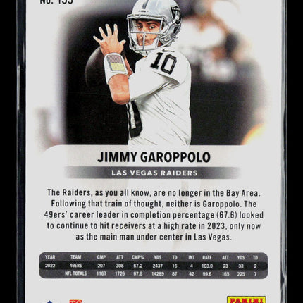 2023 Panini Prestige Football Jimmy Garoppolo #155 Xtra Points Maroon 091/599