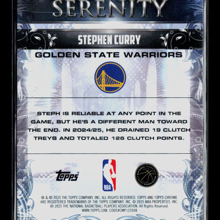 2025 Topps Chrome Serenity Stephen Curry #SY-3