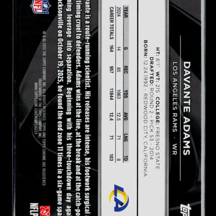2025 Topps Chrome Black Davante Adams #59 Green 67/99