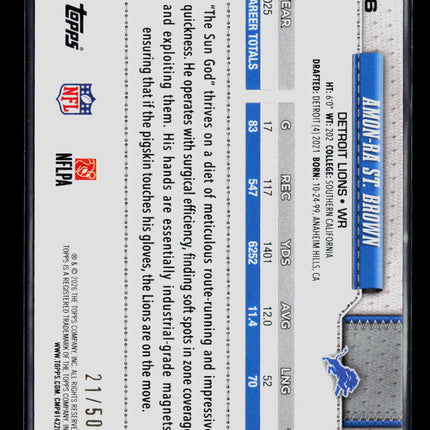 2026 Topps Amon-Ra St. Brown #66 21/50