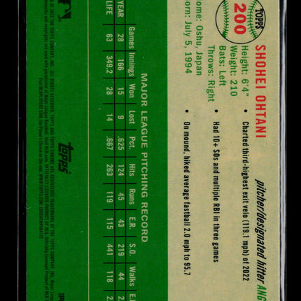 2023 Topps Chrome Platinum Shohei Ohtani #200