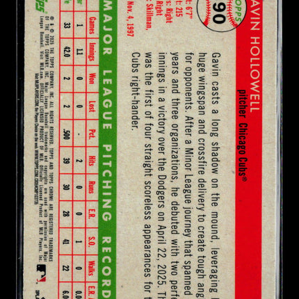 2025 Topps Chrome Gavin Hollowell #390 Pink /75