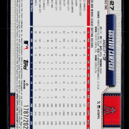 2026 Topps Series Two Gustavo Campero #627 Gold /2026
