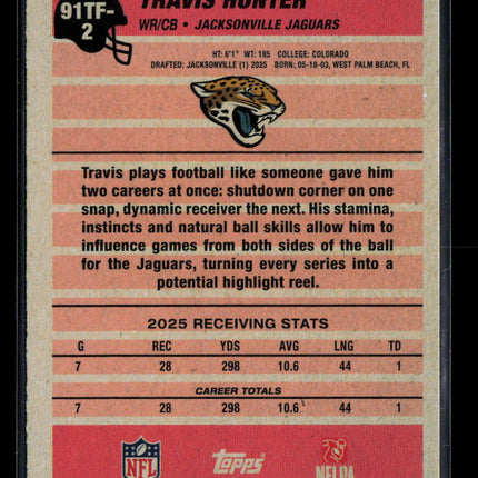 2026 Topps Travis Hunter #91TF-2