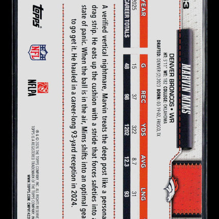 2025 Topps Marvin Mims #63 Pink