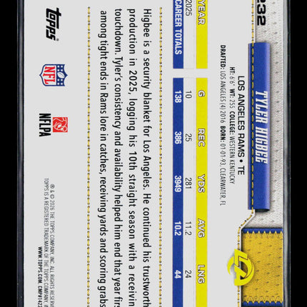 2026 Topps Tyler Higbee #232