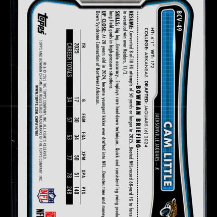2026 Topps Bowman Chrome Cam Little #BCV-49 Mojo Refractor