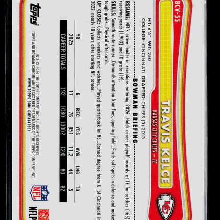 2026 Bowman Chrome Travis Kelce #BCV-55 Mojo Refractor