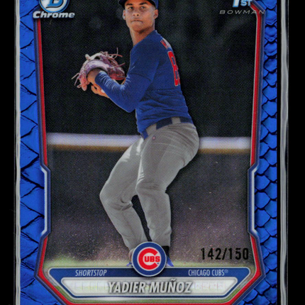 2026 Bowman Chrome Yadier Muñoz #BCP-219 Blue 142/150