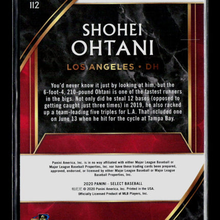 2020 Panini Select Shohei Ohtani #112