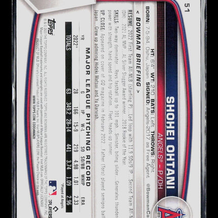 2023 Bowman Shohei Ohtani #51