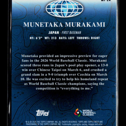 2026 Topps Finest World Baseball Classic Munetaka Murakami #WF-24