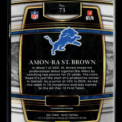 2022 Panini Select Football Amon-Ra St. Brown #73