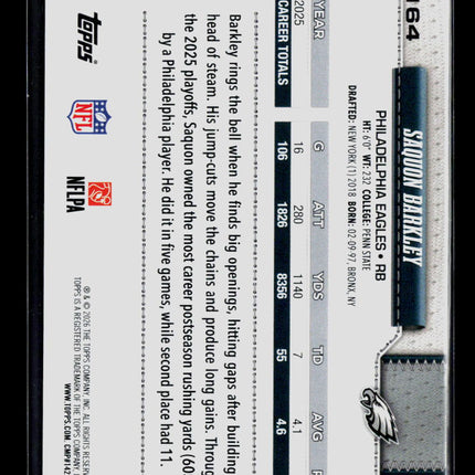 2026 Topps Saquon Barkley #164 Pink