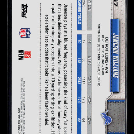 2026 Topps Jameson Williams #67 Pink