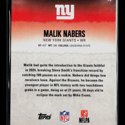 2025 Topps Signature Class Malik Nabers #40 Pink 113/250