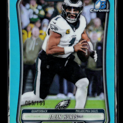 2026 Bowman Chrome Jalen Hurts #BCV-82 Aqua 065/199