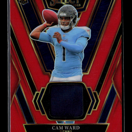 2026 Panini Select Cam Ward #RSW-CWD Red RC Rookie Swatches Memorabilia