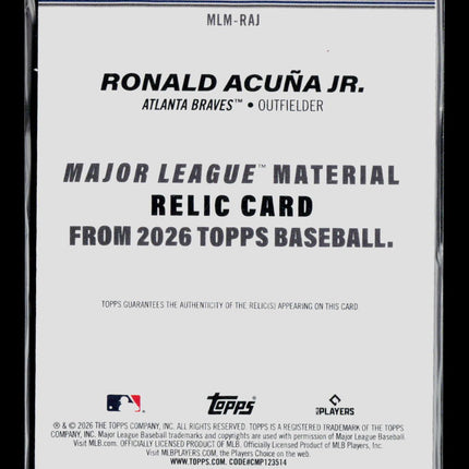 2026 Topps Ronald Acuña Jr. #MLM-RAJ Bat