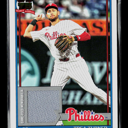 2026 Topps Baseball 1991 Topps Baseball Relic Card Trea Turner #91R-TT Patch